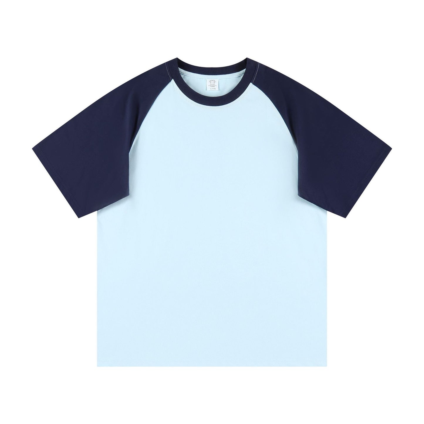 Summer 230g Contrast Color Raglan Sleeve T-shirt Men