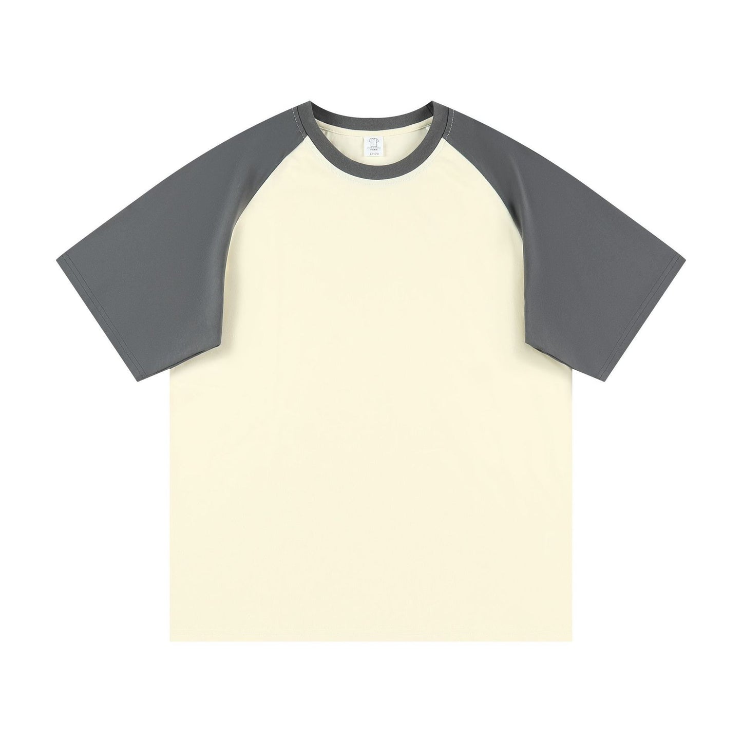 Summer 230g Contrast Color Raglan Sleeve T-shirt Men