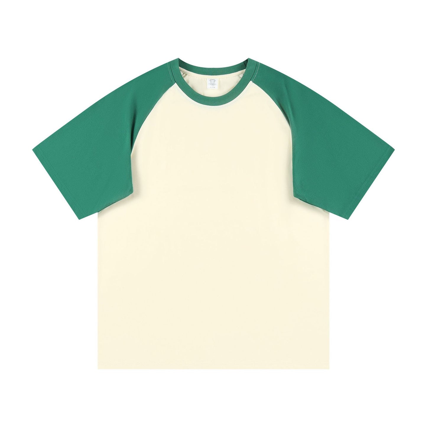 Summer 230g Contrast Color Raglan Sleeve T-shirt Men
