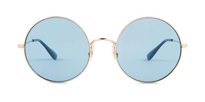 Unisex Round Frame Blue Sunglasses