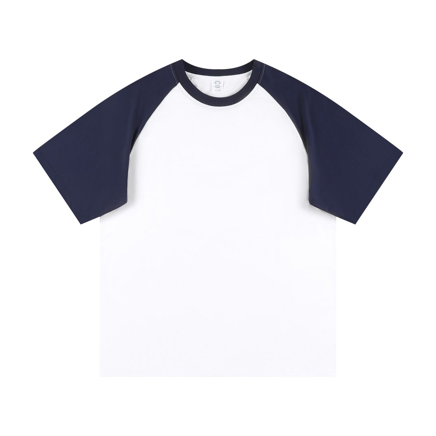 Summer 230g Contrast Color Raglan Sleeve T-shirt Men