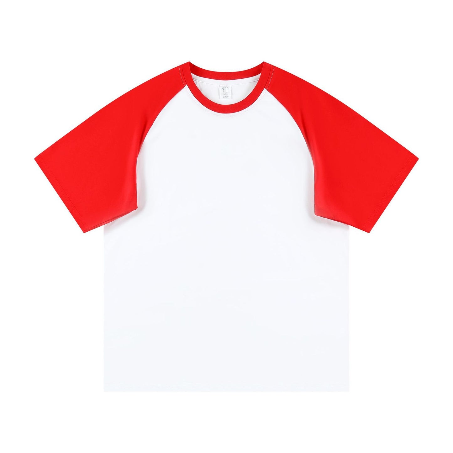 Summer 230g Contrast Color Raglan Sleeve T-shirt Men