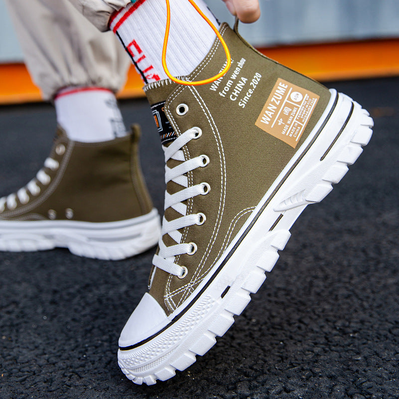 Men's High-top Canvas Shoes Trendy