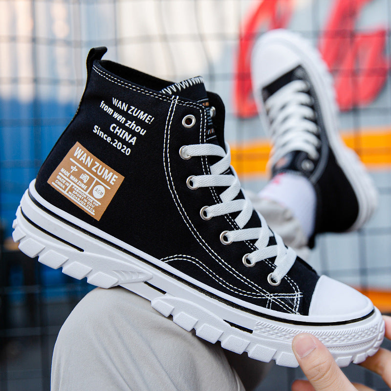 Men's High-top Canvas Shoes Trendy